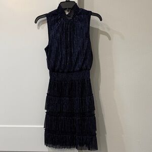 Chic Navy Sleeveless Mini Dress